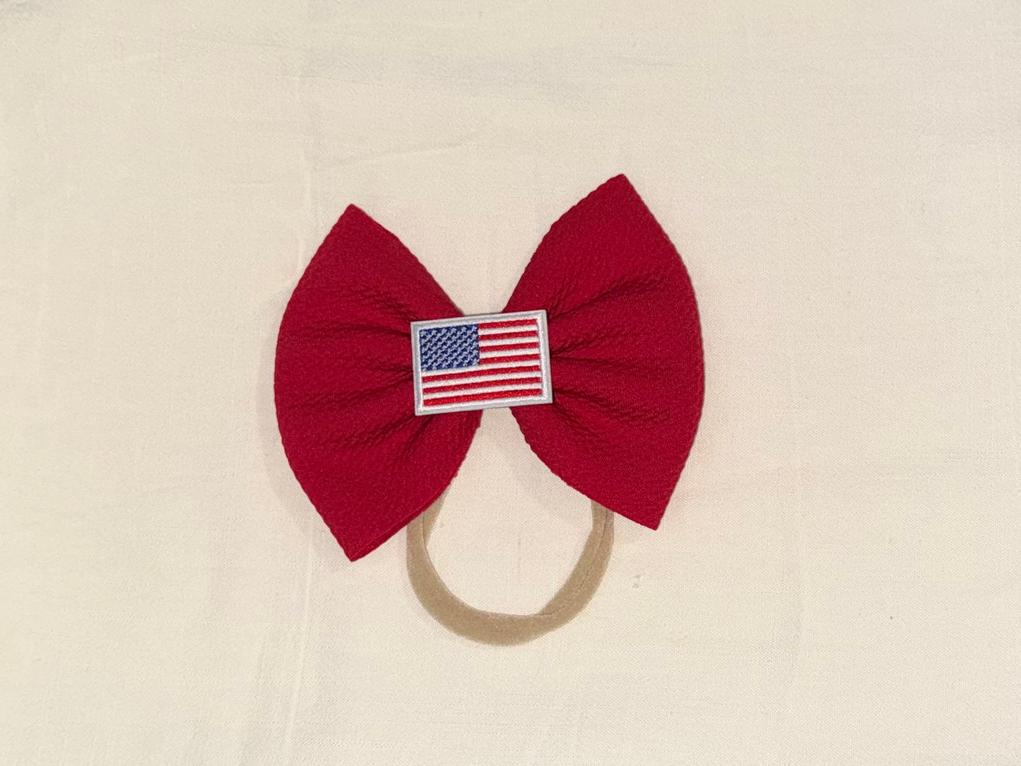Americana Babe 5” Bow - Nylon 3-12m