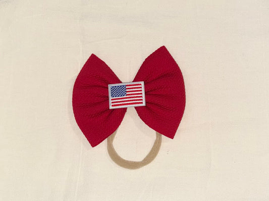 Americana Babe 5” Bow - Nylon 3-12m